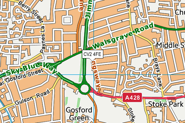 CV2 4FE map - OS VectorMap District (Ordnance Survey)