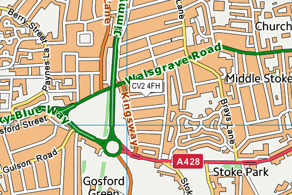 CV2 4FH map - OS VectorMap District (Ordnance Survey)