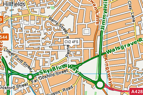 CV2 4FS map - OS VectorMap District (Ordnance Survey)