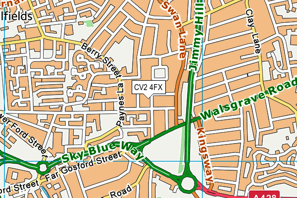 CV2 4FX map - OS VectorMap District (Ordnance Survey)