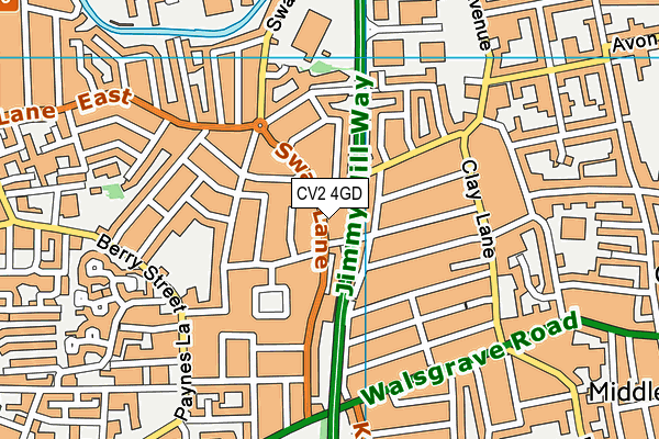 CV2 4GD map - OS VectorMap District (Ordnance Survey)