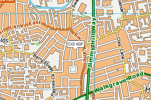 CV2 4GF map - OS VectorMap District (Ordnance Survey)