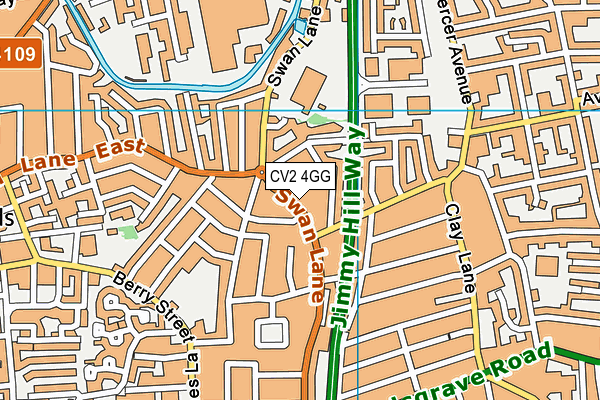 CV2 4GG map - OS VectorMap District (Ordnance Survey)