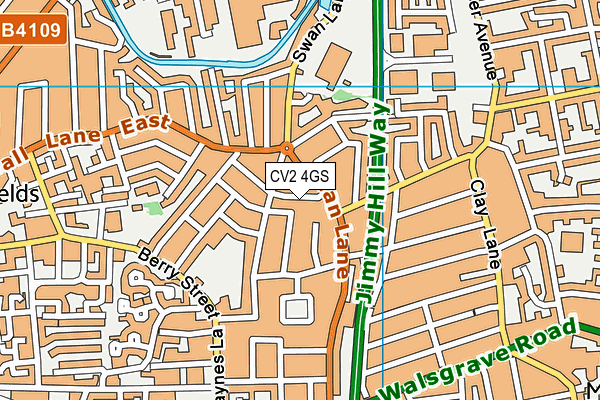 CV2 4GS map - OS VectorMap District (Ordnance Survey)