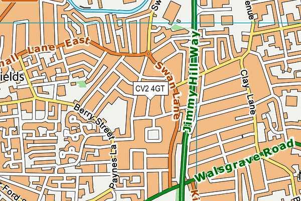 CV2 4GT map - OS VectorMap District (Ordnance Survey)