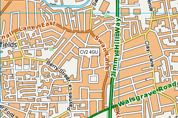 CV2 4GU map - OS VectorMap District (Ordnance Survey)