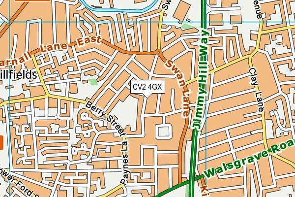 CV2 4GX map - OS VectorMap District (Ordnance Survey)