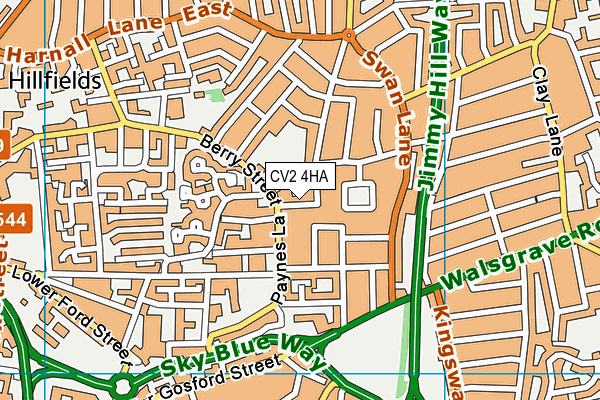 CV2 4HA map - OS VectorMap District (Ordnance Survey)