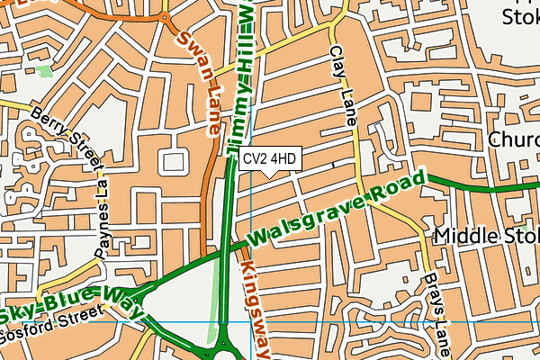 CV2 4HD map - OS VectorMap District (Ordnance Survey)