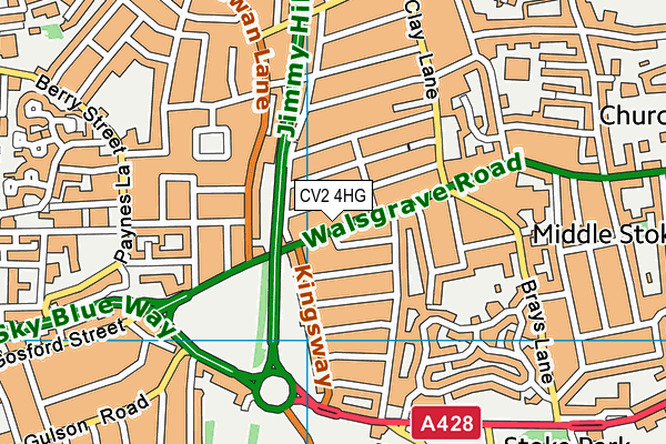 CV2 4HG map - OS VectorMap District (Ordnance Survey)