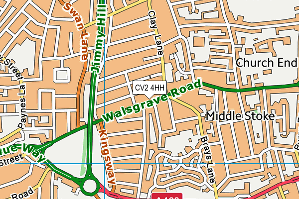 CV2 4HH map - OS VectorMap District (Ordnance Survey)