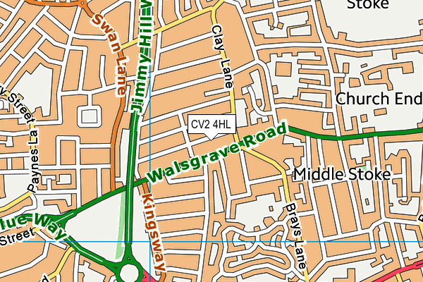 CV2 4HL map - OS VectorMap District (Ordnance Survey)