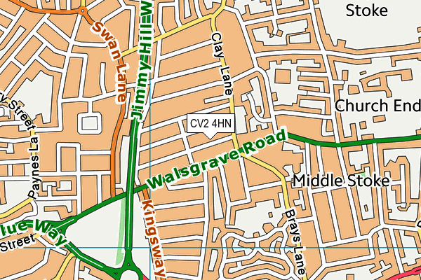 CV2 4HN map - OS VectorMap District (Ordnance Survey)