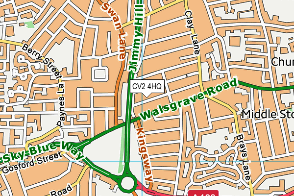 CV2 4HQ map - OS VectorMap District (Ordnance Survey)