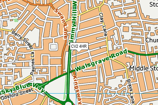 CV2 4HR map - OS VectorMap District (Ordnance Survey)