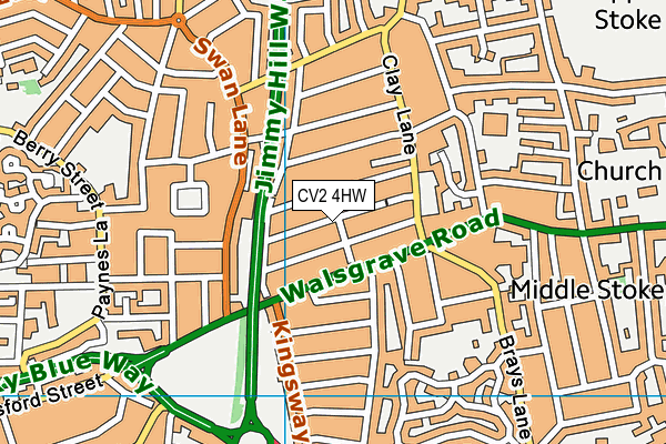 CV2 4HW map - OS VectorMap District (Ordnance Survey)