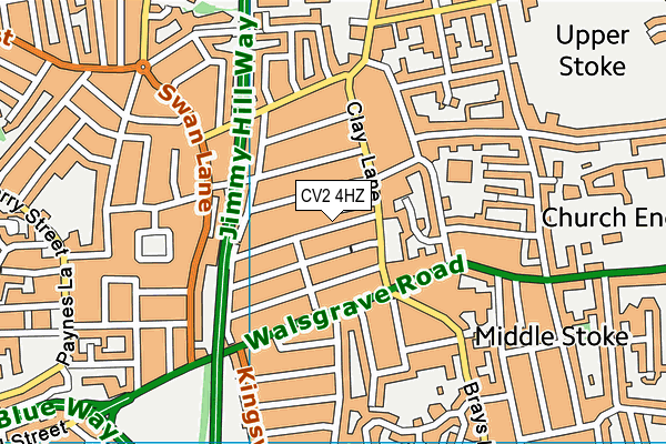 CV2 4HZ map - OS VectorMap District (Ordnance Survey)