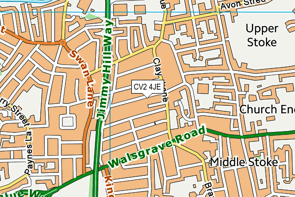 CV2 4JE map - OS VectorMap District (Ordnance Survey)