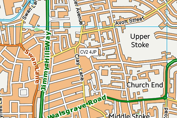 CV2 4JP map - OS VectorMap District (Ordnance Survey)