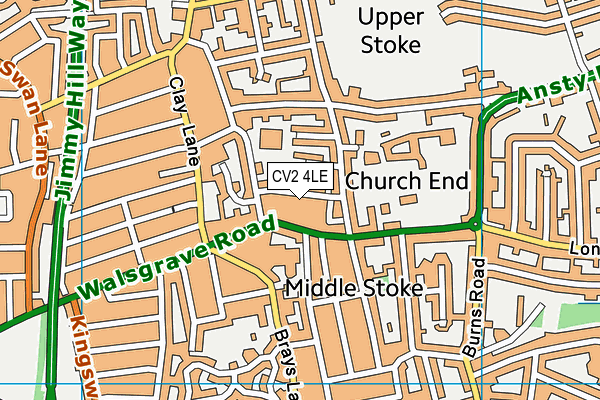 CV2 4LE map - OS VectorMap District (Ordnance Survey)