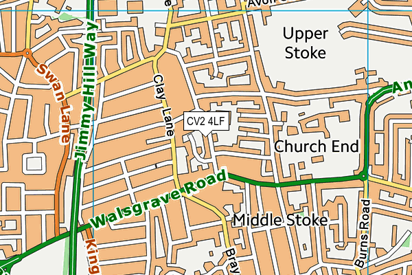 Stoke Primary School map (CV2 4LF) - OS VectorMap District (Ordnance Survey)