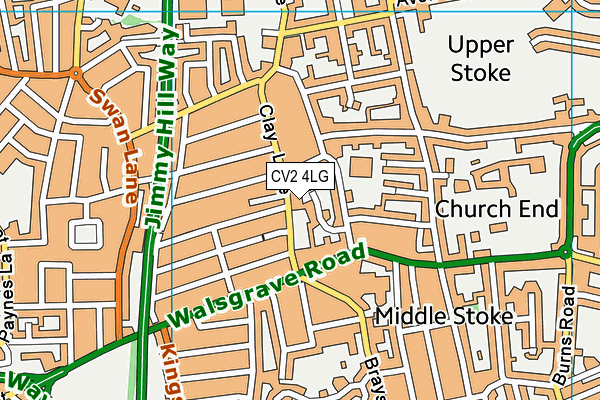 CV2 4LG map - OS VectorMap District (Ordnance Survey)