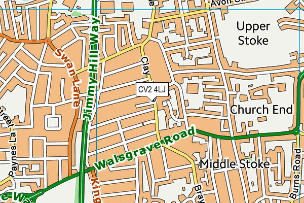 CV2 4LJ map - OS VectorMap District (Ordnance Survey)