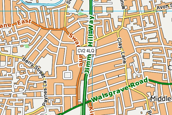CV2 4LQ map - OS VectorMap District (Ordnance Survey)
