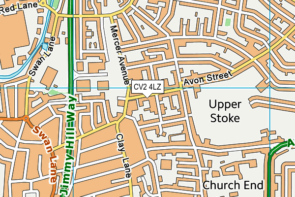 CV2 4LZ map - OS VectorMap District (Ordnance Survey)