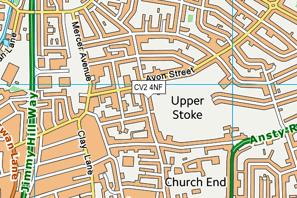 CV2 4NF map - OS VectorMap District (Ordnance Survey)