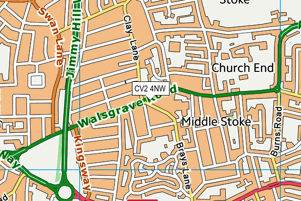 CV2 4NW map - OS VectorMap District (Ordnance Survey)