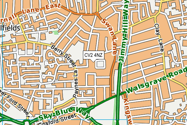 CV2 4NZ map - OS VectorMap District (Ordnance Survey)