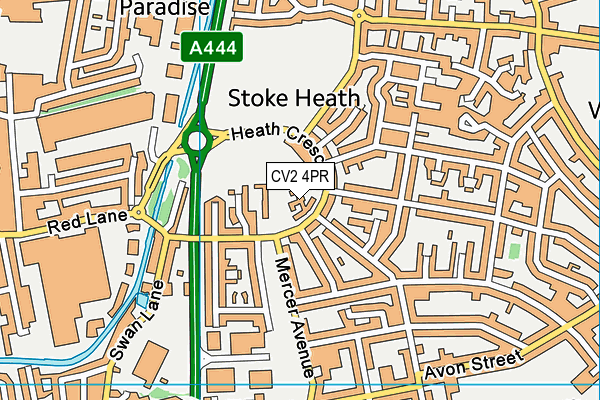 Stoke Heath Recreation Ground (Closed) map (CV2 4PR) - OS VectorMap District (Ordnance Survey)