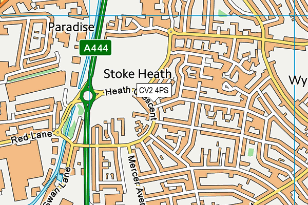 CV2 4PS map - OS VectorMap District (Ordnance Survey)