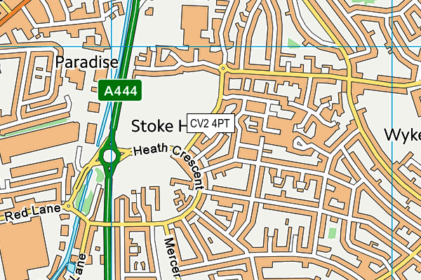 CV2 4PT map - OS VectorMap District (Ordnance Survey)