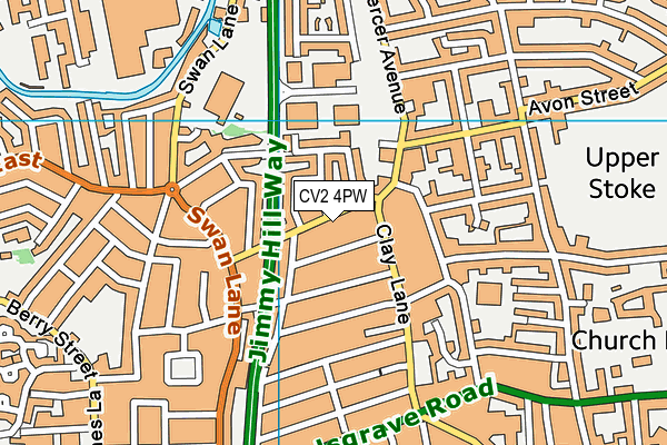 CV2 4PW map - OS VectorMap District (Ordnance Survey)