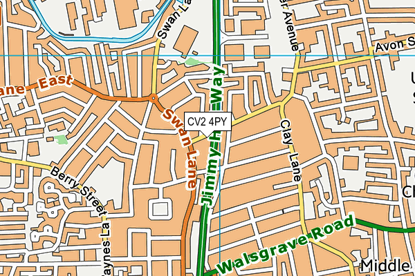 CV2 4PY map - OS VectorMap District (Ordnance Survey)