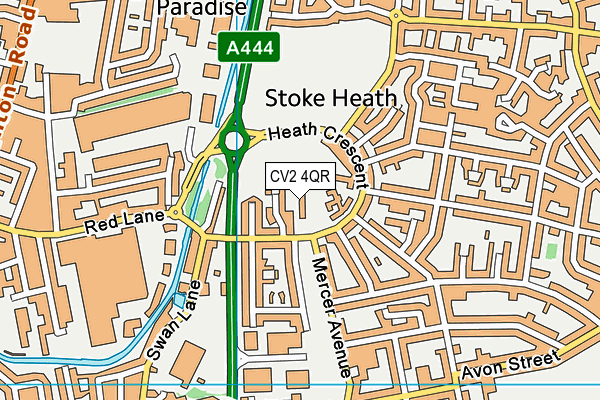 CV2 4QR map - OS VectorMap District (Ordnance Survey)