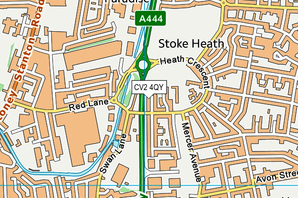 CV2 4QY map - OS VectorMap District (Ordnance Survey)