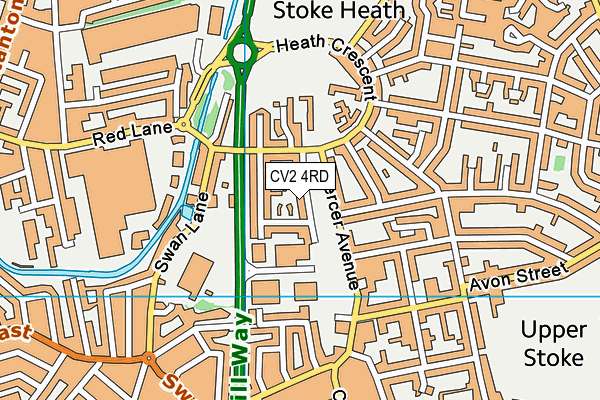 CV2 4RD map - OS VectorMap District (Ordnance Survey)