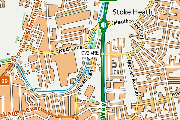 CV2 4RE map - OS VectorMap District (Ordnance Survey)