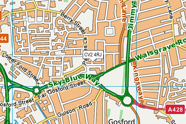 CV2 4RJ map - OS VectorMap District (Ordnance Survey)