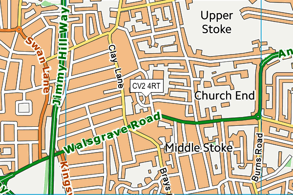 CV2 4RT map - OS VectorMap District (Ordnance Survey)