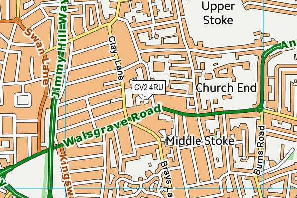 CV2 4RU map - OS VectorMap District (Ordnance Survey)