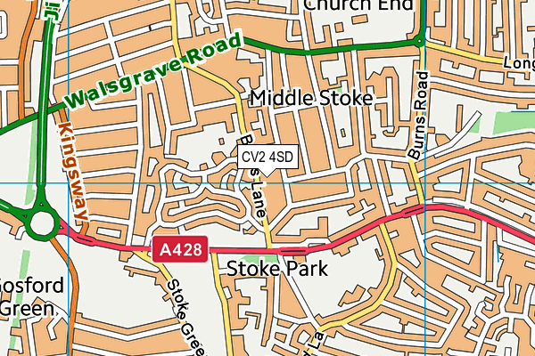 CV2 4SD map - OS VectorMap District (Ordnance Survey)