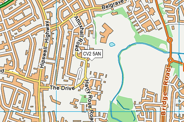 CV2 5AN map - OS VectorMap District (Ordnance Survey)