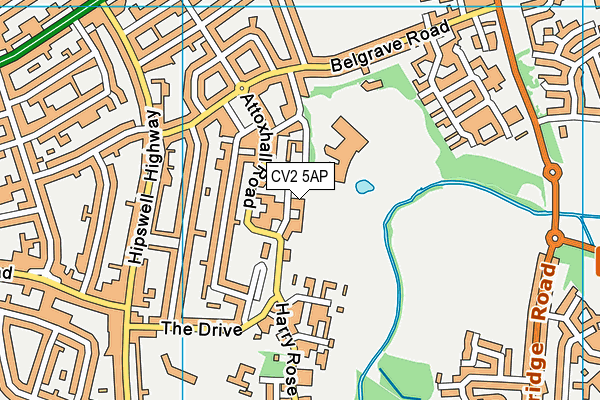 CV2 5AP map - OS VectorMap District (Ordnance Survey)