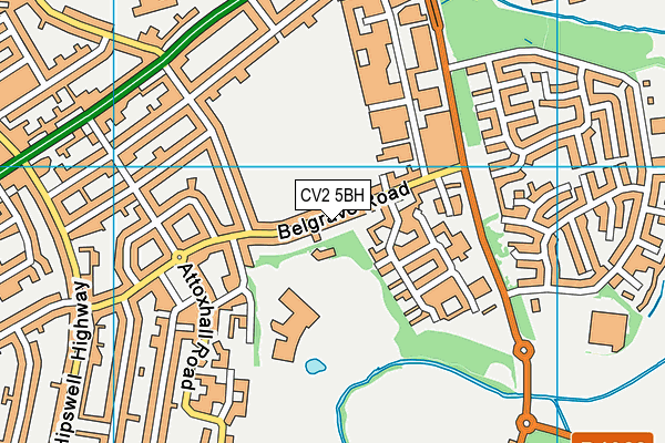 CV2 5BH map - OS VectorMap District (Ordnance Survey)