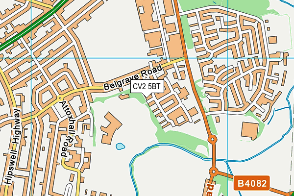 CV2 5BT map - OS VectorMap District (Ordnance Survey)