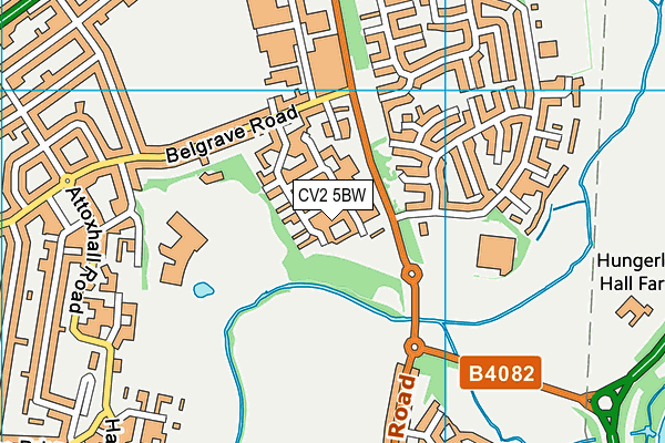 CV2 5BW map - OS VectorMap District (Ordnance Survey)